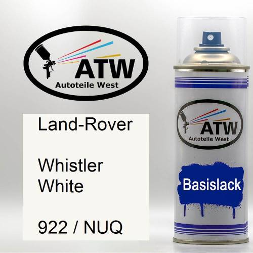 Land-Rover, Whistler White, 922 / NUQ: 400ml Sprühdose, von ATW Autoteile West.